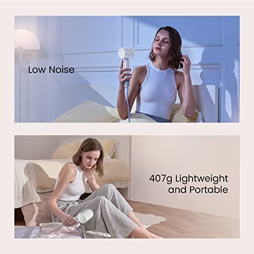 Laifen Hair Dryer Swift Se, 200 Million Negative Ionic Blow Dryer With 105,000 Rpm Brushless Motor 1400W Powerful For Fast Drying High-Speed Low Noise Hairdryer For Home, Travel (Matte White) #TOP5