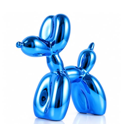 XIAOMAGG Blue Balloon Dog, Animal & Modern Sculpture, Preppy & Office Gold Decor, Small Figurines