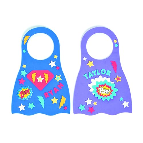 Manualidades para niños de goma eva superhéroes perilla puerta colgador manualidades infantiles 2