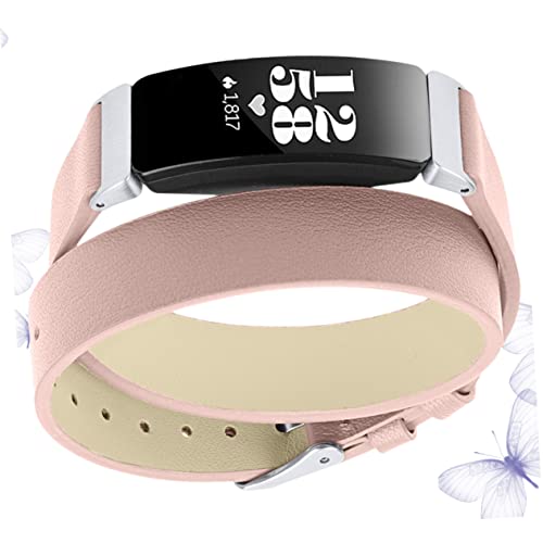 Housoutil Leather Watch Strap for Double Design Silver Clasp Adjustable for Adults Boys and Girls4