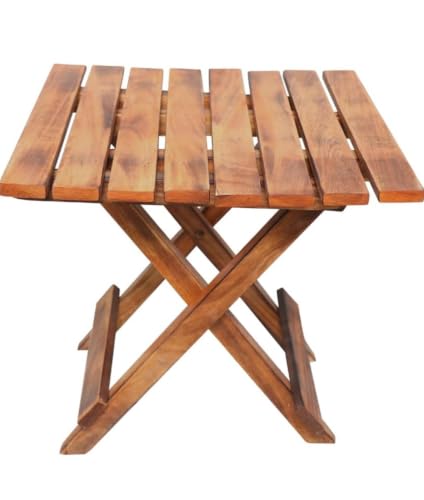 Wooden Folding Side Table Portable Compact Furniture for Indoor O...