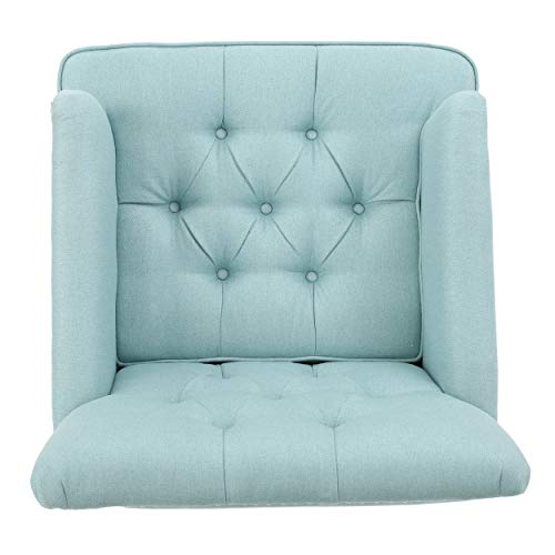 Christopher Knight Home Malone Fabric Club Chair, Light Blue 29.5D x 28W x 33.5H Inch - Image 5
