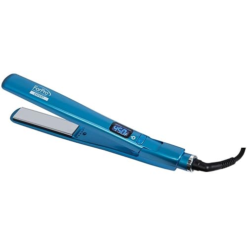 ForPro Professional Collection Expert Salon - Plancha plana para el cabello, tecnología avanzada de titanio nano plateado, calefacción ultrarrápida