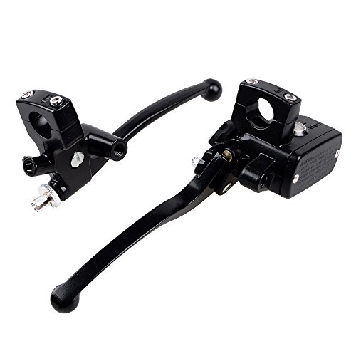 Anzio 1" Handlebar 14Mm Left Right Hand Front Bore Hole Motorcycle Clutch & Hydraulic Brake Master Cylinder Lever (Chrome) #TOP4