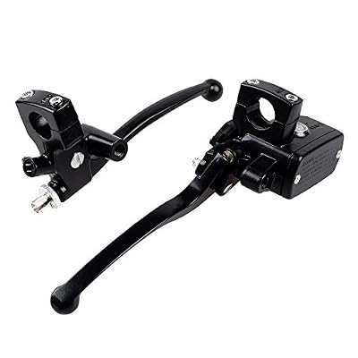 Black 1 Handlebar Switch Controls + Clutch Brake Levers + Hand Grips Compatible with 1996-2012 Harley Sportster Dyna Softail