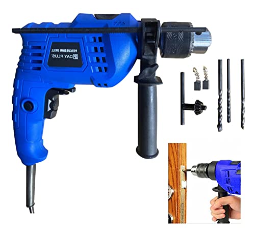Elektrische Schlagbohrmaschine Schlagbohrmaschine 2 in 1 Bohrhammer mit Kabel 3000RPM Variable Geschwindigkeit mit 360…