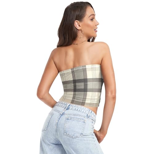 Vintage Birds Flower Butterfly Sexy Crop Tops for Women Non Slip Strapless Tank Top Stretch Tube Top for Teen Nursing2