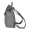 Zwei Damen City-Rucksack Olli OR8 kleiner Rucksack 5 Liter Lederoptik im Vintage-Style robust strapazierfähig wasserabweisend Hauptfach mit Reißverschluss (grey) #4