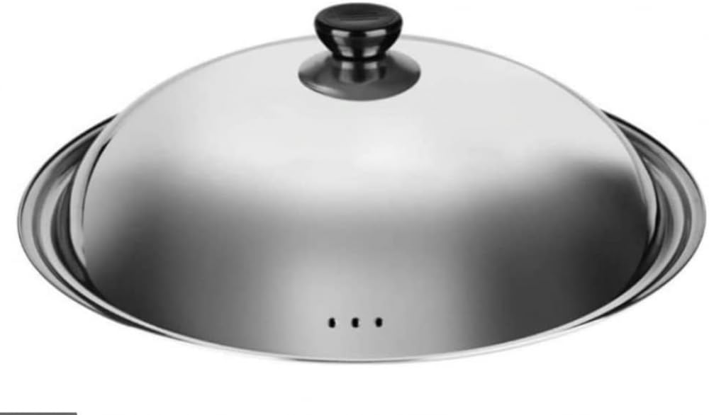 Couvercle pour poêles et casseroles : couvercles de poêle de cuisson en acier inoxydable, couvercle anti-brûlure, couvercle multifonction pour poêle à frire pour la cuisine à la maison-36 cm