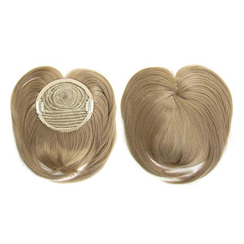 XIAOYING Clip-on Hair Topper Heat Resistant Fiber Hair Extension Wig Hairpiece for Women Density Top Hair Pieces Human Hair Clip in Hair Toppers Top Hairpieces for Women with Thinning Hair(style 5)