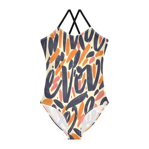 Graffiti02 Girls One-Piece Swimsuit Beach Bathing Suit