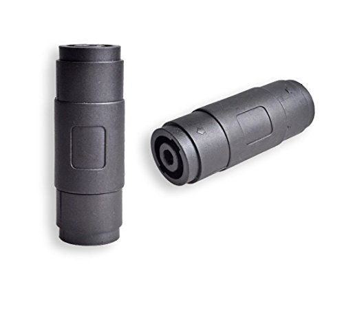 Conwork 2-Pack Neutrik Speakon Compatible Female to Female Connector - Audio Speaker Jack Twist Lock 4 Pole - for NL4MP, NL4MPR, NL4FC, NL4FX, NLT4X, NL2FC, NL4 Series