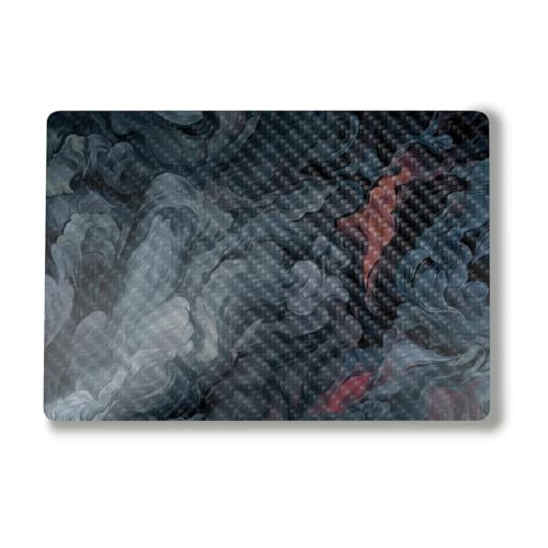 Image of Carbon Fiber Laptop Skin Compatible with Surface Laptop 7 15 inch (2024) - Storm Cloud - Premium 3M Vinyl Protective Wrap Decal Cover - Easy to Apply | Crafted in The USA by MightySkins