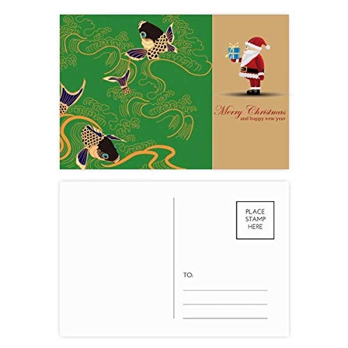 Cartes postales Père Noël au poisson jaune, partagez de l'émotion