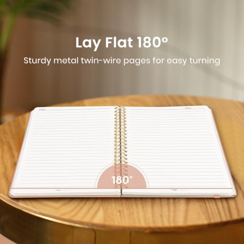 Image of Taja Lined Spiral Notebook for Work, 5.7 inchx7.9 inch Spiral Journal College Ruled