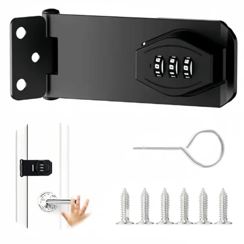 1 Pezzi Trappola Con Serratura A Combinazione, Serratura A Combinazione A 3 Cifre,Lucchetto A Combinazione Con Viti, Per Armadio Piccole Porte Armadi(Nero)
