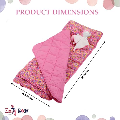 Image of Emily Rose Pink Toddler Nap Mat Set with Warm Blanket