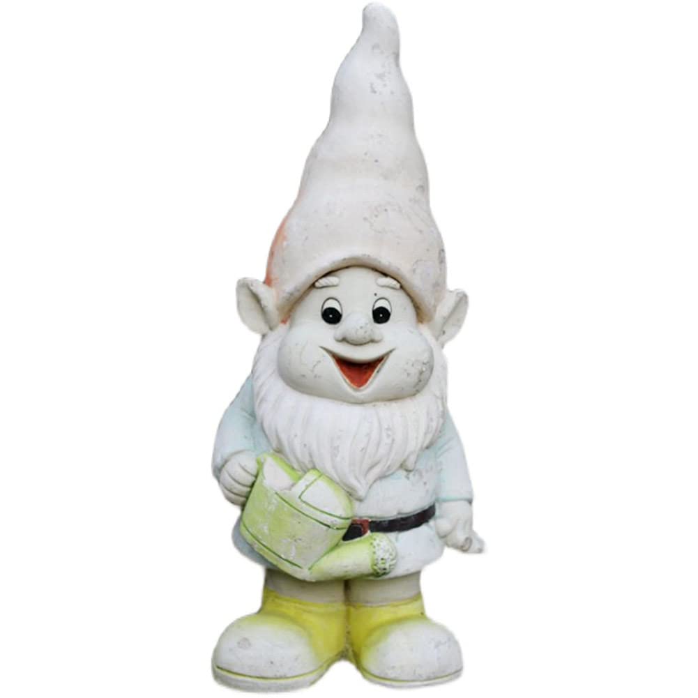 Gnome de jardin en résine antique statue d'elfe étanche et résistante