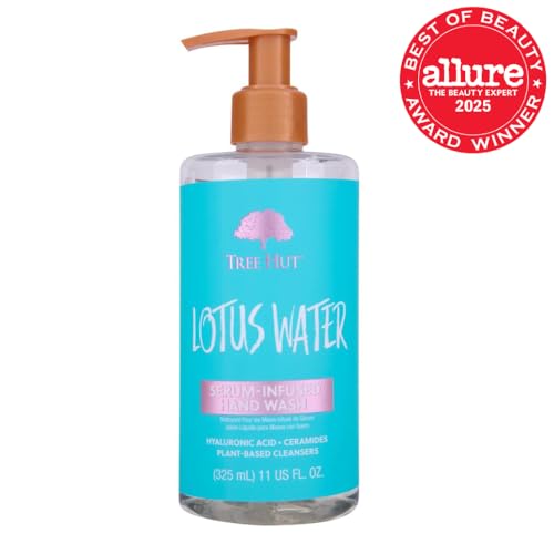 Image of Tree Hut Lotus Water Serum Infused Hand Wash,Nourish & Hydrate Hands with Strengthening Skin Care,Long Lasting Scent,Cleanse & Lock in Moisture,11 fl oz.,(Pack of 2)