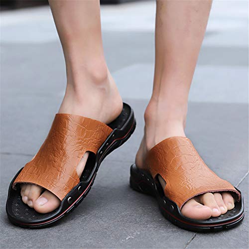MizHome Men's Open Toe Beach Slides Sandals Indoor Outdoor Casual Slippers for Summer4