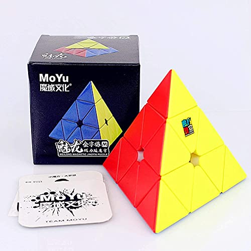 Image of Mayatra's MoYu MeiLong Pyraminx Triangle High Speed Stickerless Magic Pyramid Puzzle Cube Toy,Multicolorfor 14 Years and Up