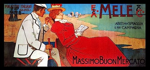 Tableau mode de plage Leopoldo Metlicovitz pour décoration chambre rétro