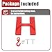 KUAFU Universal Forklift Lifting Hook 6600 LBS Capacity Forklift Lifting Hoist with Swivel Hook and 2 T-Screws (Red, Steel, Powder Coated)