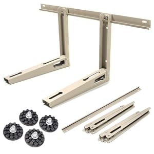 Maclean MC-622 Universele wandhouder voor airconditioning, warmtepomp, buitenapparaat, wandconsole, 450 mm, airconditioning, split-airconditioning, staal, verzinkt, draagkracht 100 kg