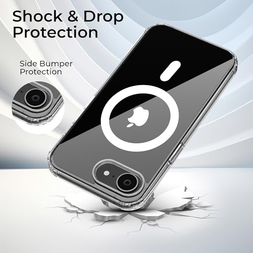 Image of A rtistque Clear Back Cover Case for iPhone 16e Compatible with Mag-Safe| Acrylic | Case | Shockproof TPU Protective Design | iPhone 16e Cover Transparent