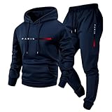 Caractéristiques: Jogging Homme Ensemble Dispose De Poches Fonctionnelles Sur Le Sweat. Jogging Homme Dispose De Cordons De Serrage Et De Multiples Poches.