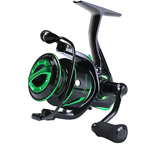 Image of Sougayilang Spinning Fishing Rod Reel Combos,Portable Telescopic Fishing Pole,12+1 Ultra Smooth Spinning reels for Travel Saltwater Freshwater Fishing(Green 1.8m /5.9ft-2000)