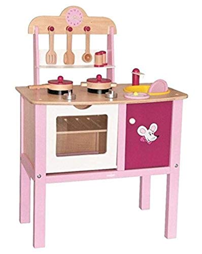 Woodyland 90313 - Spielküche Trendy mit viel Zubehör aus Holz