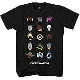 Overwatch Boys Video Game Shirt - The World Needs Heroes - Official T-Shirt (Black, X-Small)