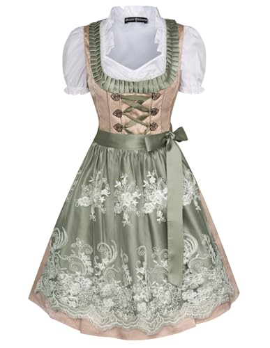 Robe Dirndl 3 pièces en satin pour éviter l'inconfort pendant la fête de la bière