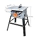 Prostormer 10 Inch Table Saw with Stand, 15A 5000RPM Portable Benchtop Saw, 45°Bevel Cutting Tabletop Saw for Woodworking