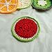 4 Pieces Handmade Watermelon Orange Lemon Kiwi Fruit Coasters Knitted Crochet Doilies