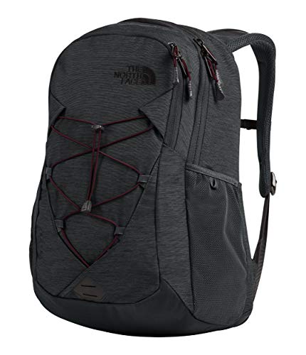 The North Face Women's Jester Backpack, Asphalt Grey Light Heather/Deep Garnet Red, One Size