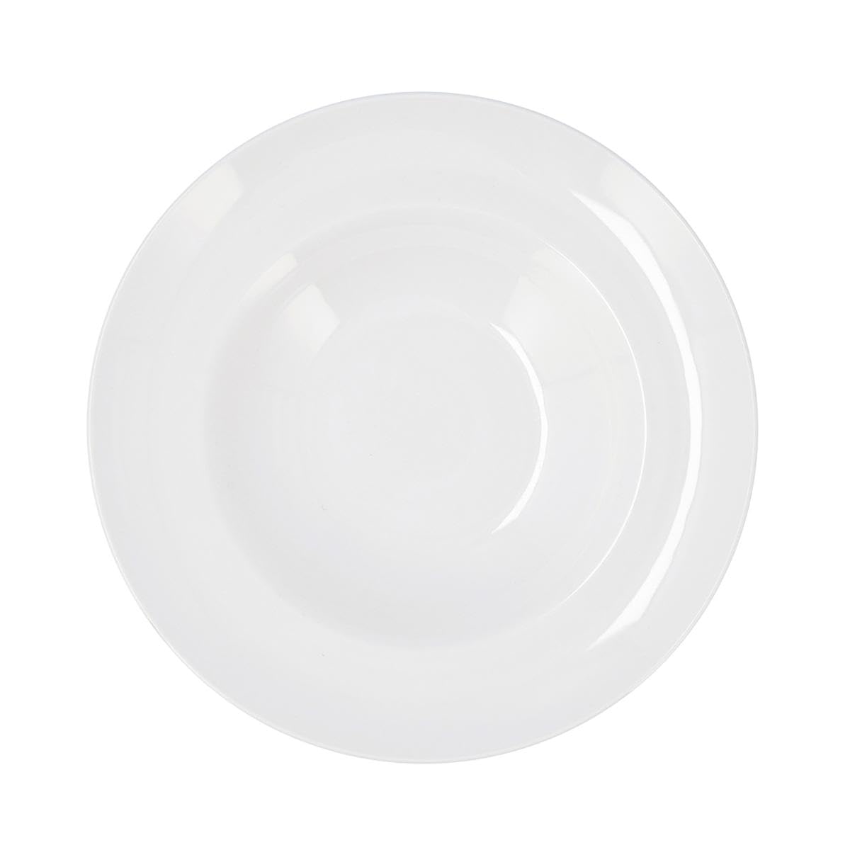 Quid Set de 6 platos pasta Select de porcelana 27,5 cm | Blanco, Porcelana, formato redondo, acabado brillo, 27,5 cm, 6 piezas, apilable, apto para microondas, apto para frigorífico