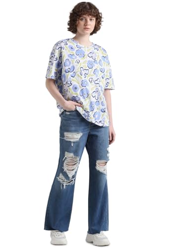Image of ONLY Women Printed Cotton T-Shirt
