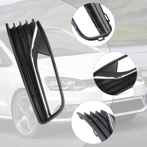 Rejilla parachoques inferior izquierda para VW Polo 2014 2015 2016 2017 con luz antiniebla 3
