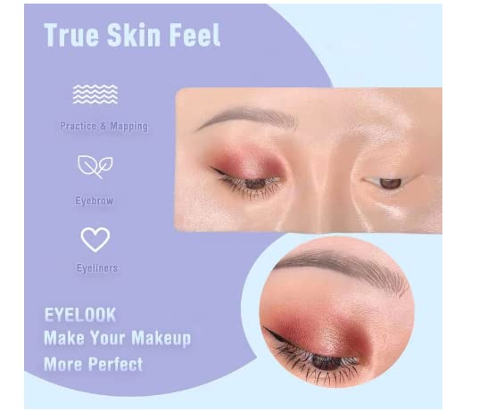 First Beauty Makeup Practice Face Board, Silicone Makeup Face - Practice Skin Board,for Eye Makeup Practice for Beginner Makeup Artist The Perfect Makeup (Natural Tone 1-Pcs) - Image 2