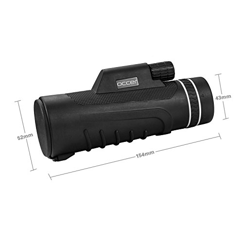 Occer 10X42 High Power Monocular Telescope HD Dual Focus Scope, Waterproof Compact Monocular with BAK4 Multi-Coated Zoom Lens, Low Night Vision for Hunting Bird Watching Camping Outdoor Sporting