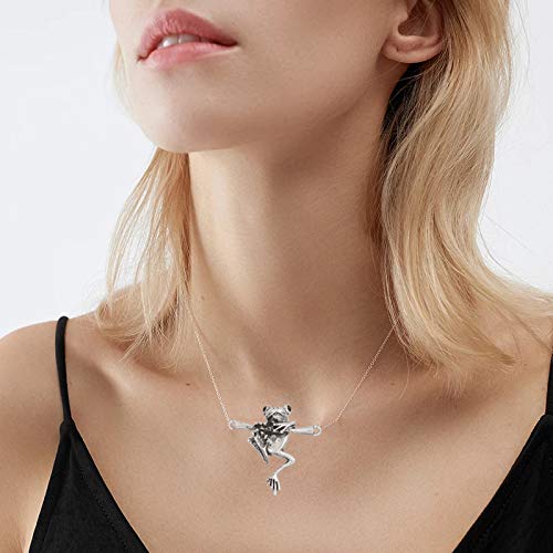 Chuyun Frog Pendant Necklace Vintage Silver Plated Funny Animal Pendant Charm Necklace Jewelry For Women Men Children #TOP4