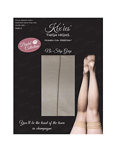 Image of Kix'ies Bridal Hosiery Thigh High Stockings For Women with No-Slip Stay Up Grip | Bridal Lingerie - Bridal Wedding Collection