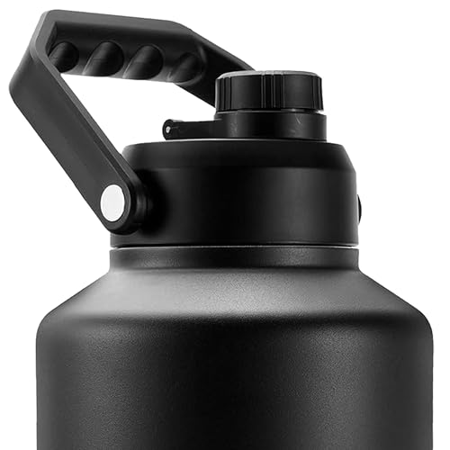 Image of Insulated Water Bottle 3000ml, Hot Water Bottle, Thermosteel Water Bottles for Travel, Home, Office, School, Gym, Adults, ISI Certified Water Bottle 12+ Hr Hot and 18+ Hr Cold, Black