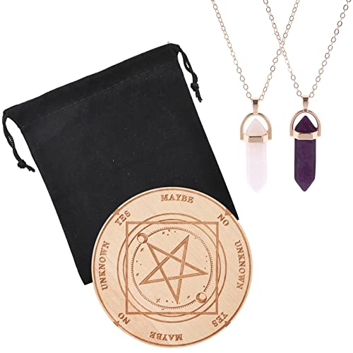 Pendolo a stella Guador con cristallo rosa e