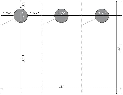Door Hangers 3 Per Page - Punched Out Circle - Standard White (250 sheets/750 door hangers)