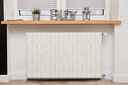 Cubierta de radiador magnética 100x60 cm con diseño de líneas modernas 3
