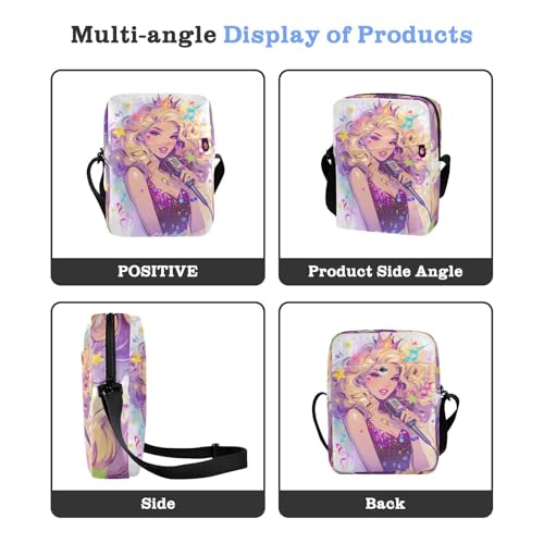 Singer Beauty cute messenger bag shoulder bag men Purses Cross Body Bag Adjustable Strap for Outdoor Daily Shopping4