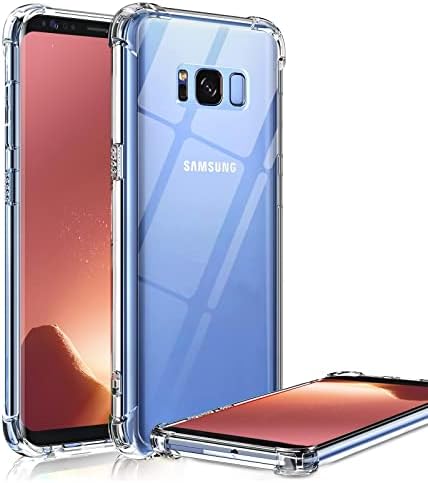 KIOMY Clear Case for Samsung Galaxy S8+ / S8 Plus, Shockproof Bumper Protective Cell Phone Back Cover with Airbags Corners, TPU Silicone Flexible Cute Case Transparent